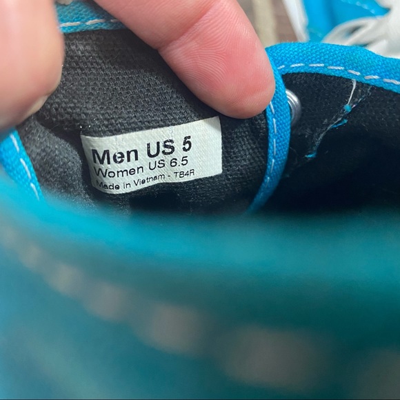 Vans Era TB4R Teal Turquoise Lace Shoes M5 L6.5 - Picture 11 of 11